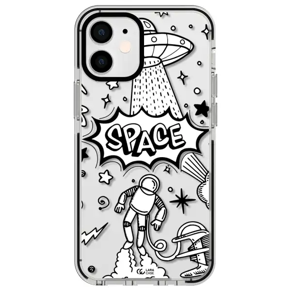 Space Poster Apple iPhone 12 mini impact black border Case