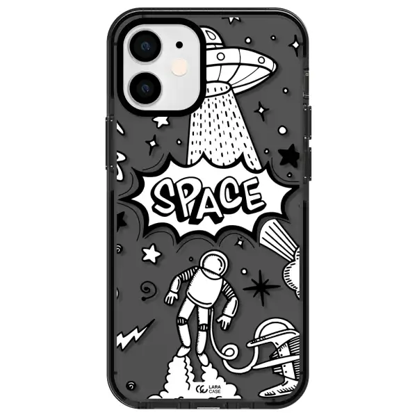Space Poster Apple iPhone 12 mini impact Smoke Black Case