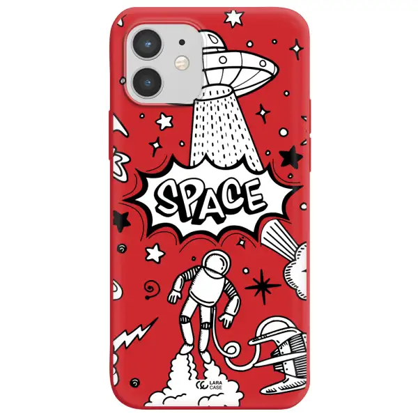 Space Poster Apple iPhone 12 mini Silicone Imperial Red Case