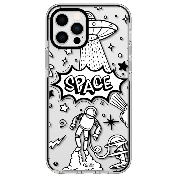 Space Poster Apple iPhone 12 pro impact black border Case