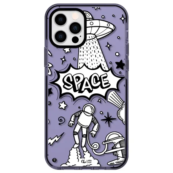 Space Poster Apple iPhone 12 pro impact Lilac Case