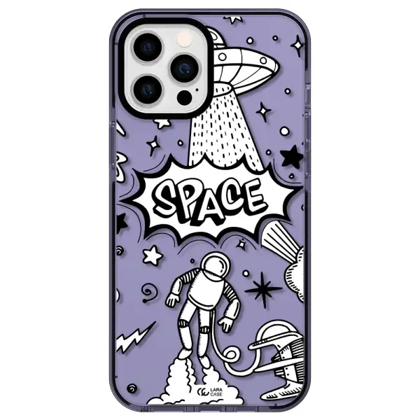Space Poster Apple iPhone 12 pro max impact Lilac Case
