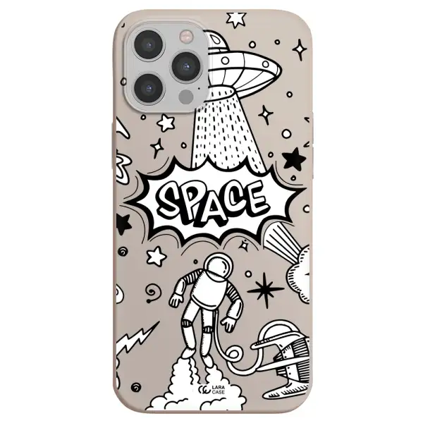 Space Poster Apple iPhone 12 pro Silicone Stone Case