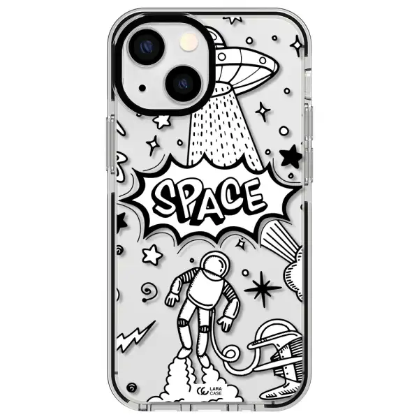 Space Poster Apple iPhone 13 mini impact black border Case
