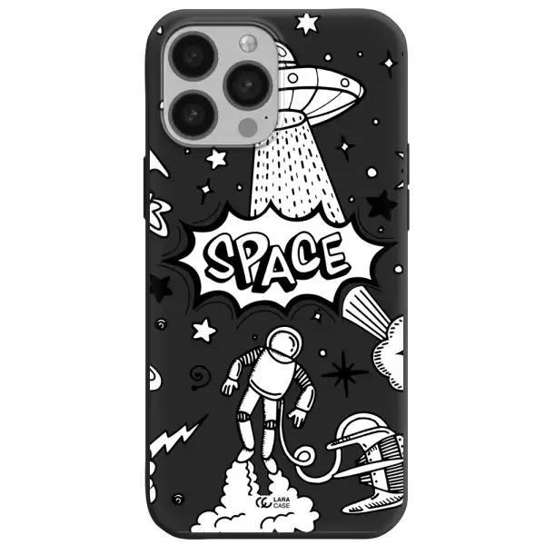 Space Poster Apple iPhone 13 Pro Max Silicone black Case
