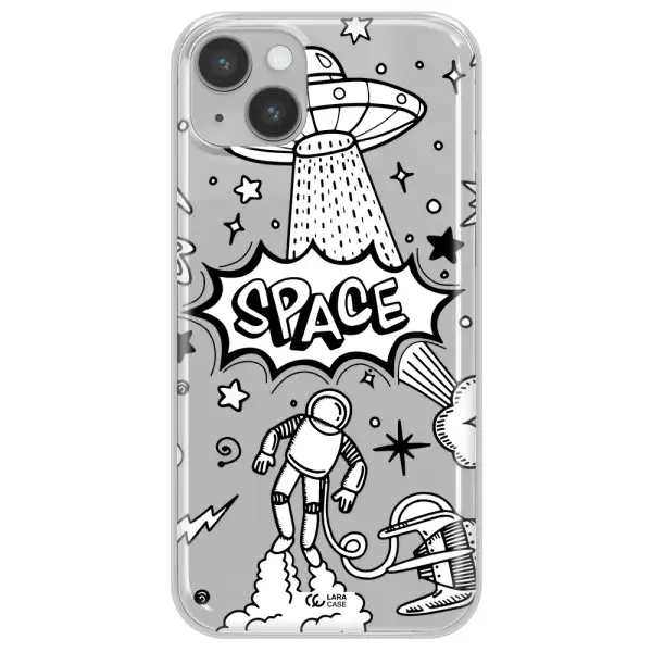 Space Poster Apple iPhone 14 Clear TPU Case