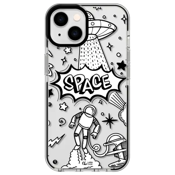 Space Poster Apple iPhone 14 impact black border Case