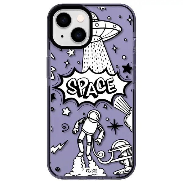 Space Poster Apple iPhone 14 impact Lilac Case