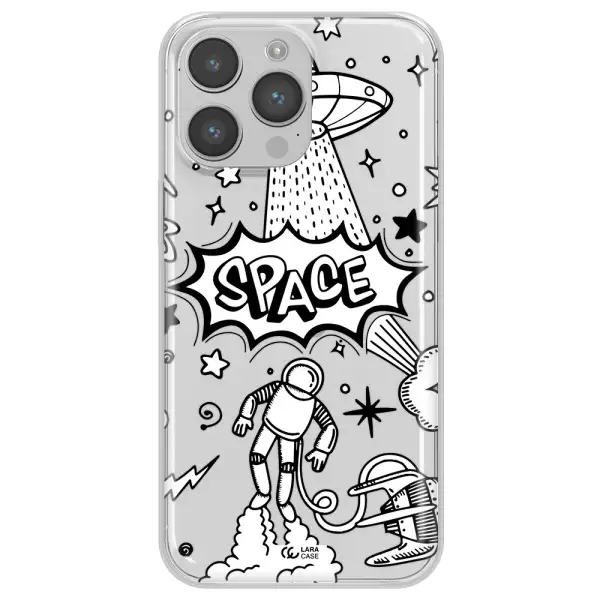 Space Poster Apple iPhone 14 pro max Clear TPU Case