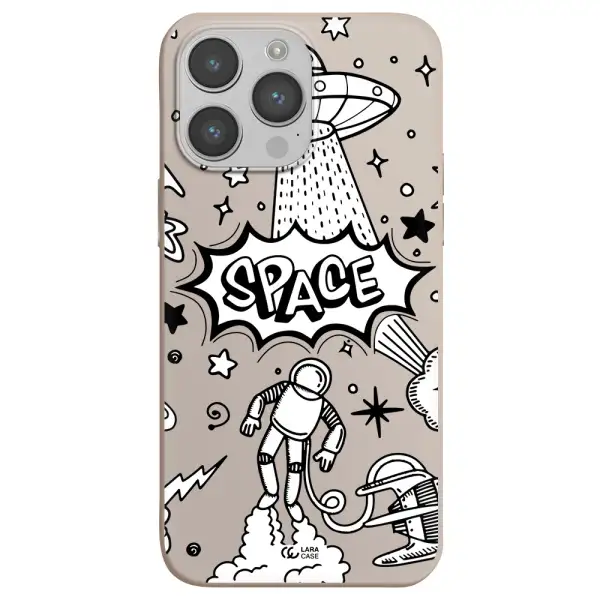 Space Poster Apple iPhone 14 pro Silicone Stone Case