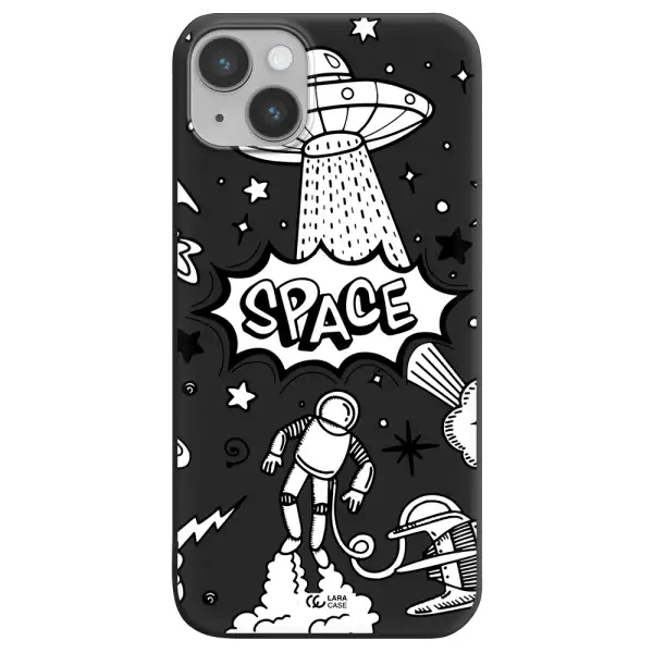 Space Poster Apple iPhone 14 Silicone black Case