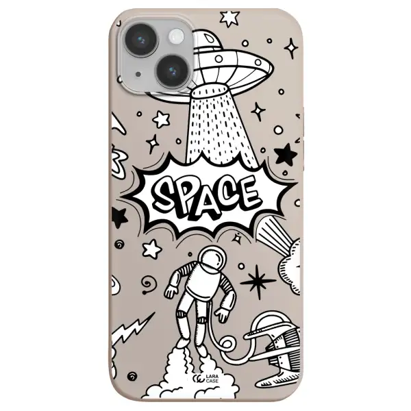Space Poster Apple iPhone 14 Silicone Stone Case