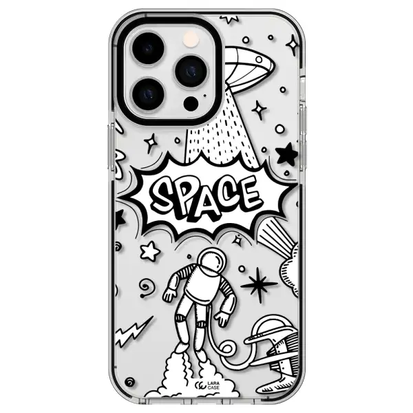 Space Poster Apple iPhone 15 Pro Max impact black border Case