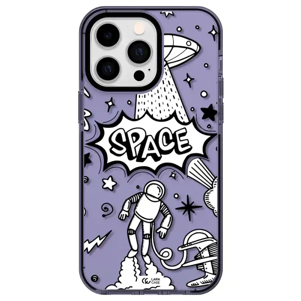 Space Poster Apple iPhone 15 Pro Max impact Lilac Case