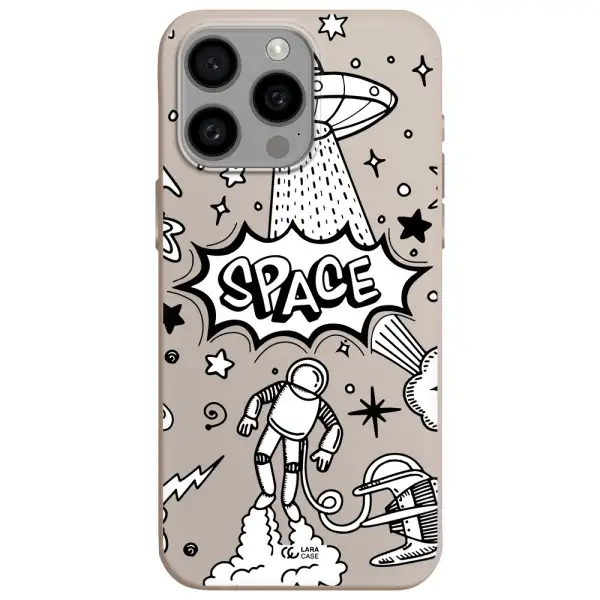 Space Poster Apple Iphone 15 Pro max Silicone Stone Case