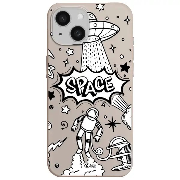 Space Poster Apple iPhone 15 Silicone Stone Case