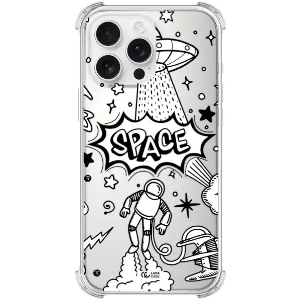 Space Poster Apple Iphone 16 Pro Max Clear Pc Case