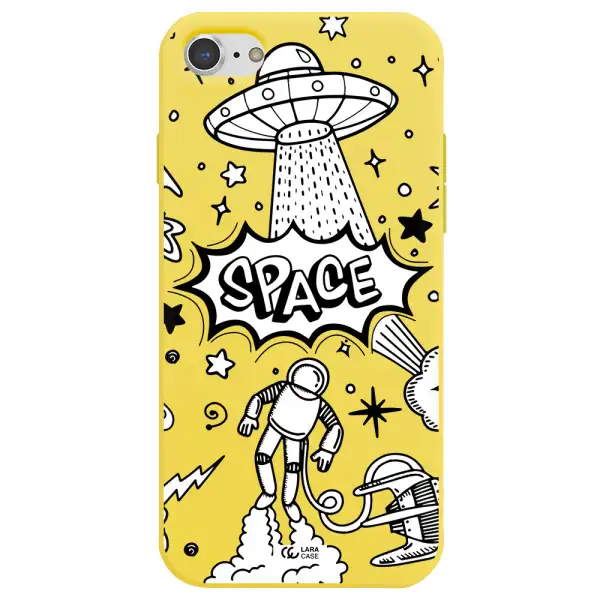 Space Poster Apple iPhone 7 Silicone canary yellow Case