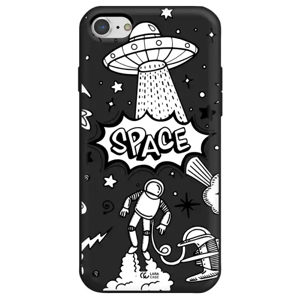 Space Poster Apple iPhone 8 Silicone black Case