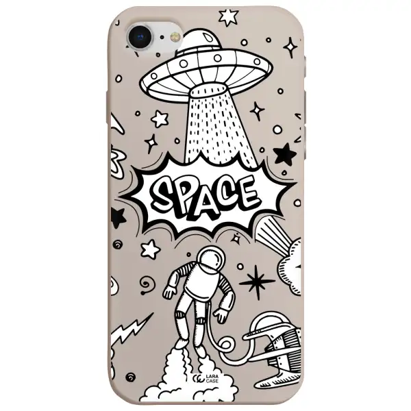 Space Poster Apple iPhone se 2020 Silicone Stone Case