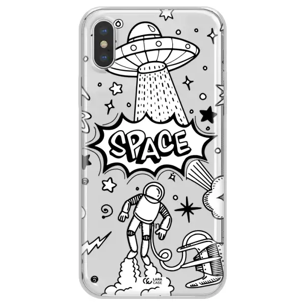 Space Poster Apple iPhone X Clear TPU Case