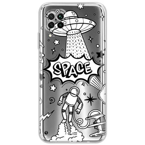 Space Poster Huawei Nova 7I Clear Tpu Case