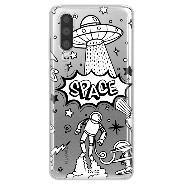 Space Poster Huawei P30 Clear TPU Case