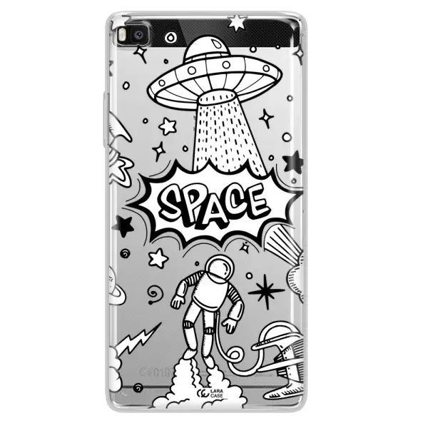 Space Poster Huawei P8 Clear TPU Case