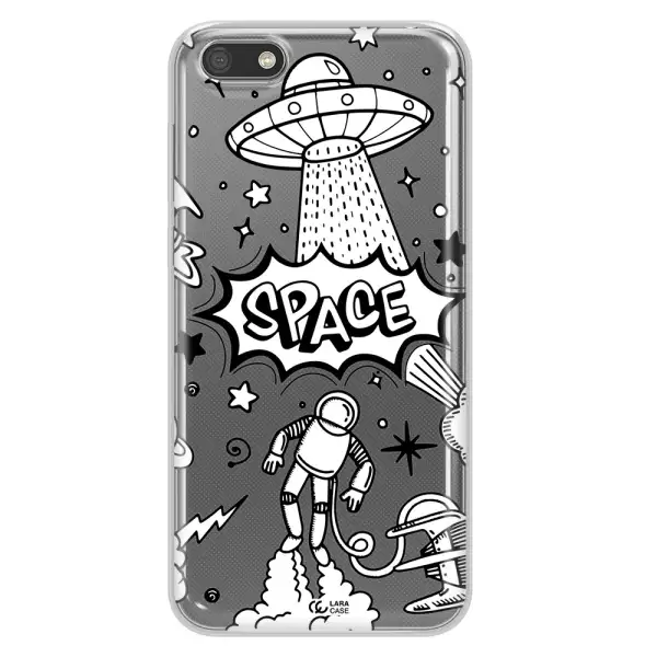 Space Poster Huawei Y5 2018 Clear TPU Case