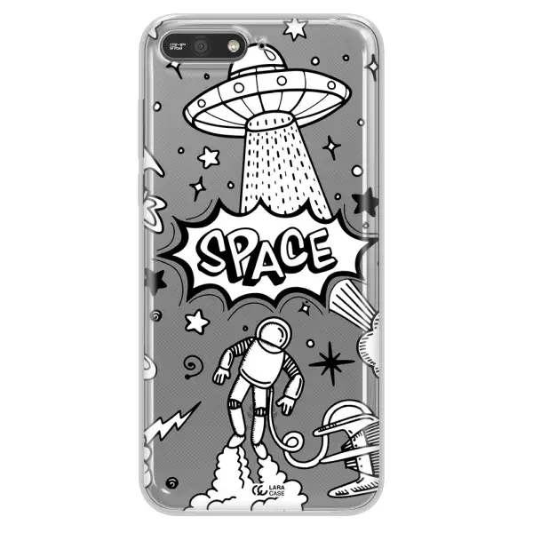 Space Poster Huawei Y6 2018 Clear TPU Case