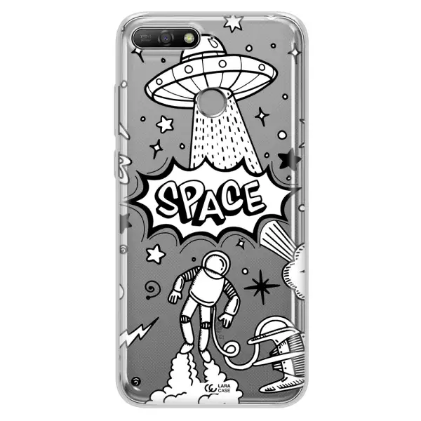 Space Poster Huawei Y6 Prime 2018 Clear TPU Case