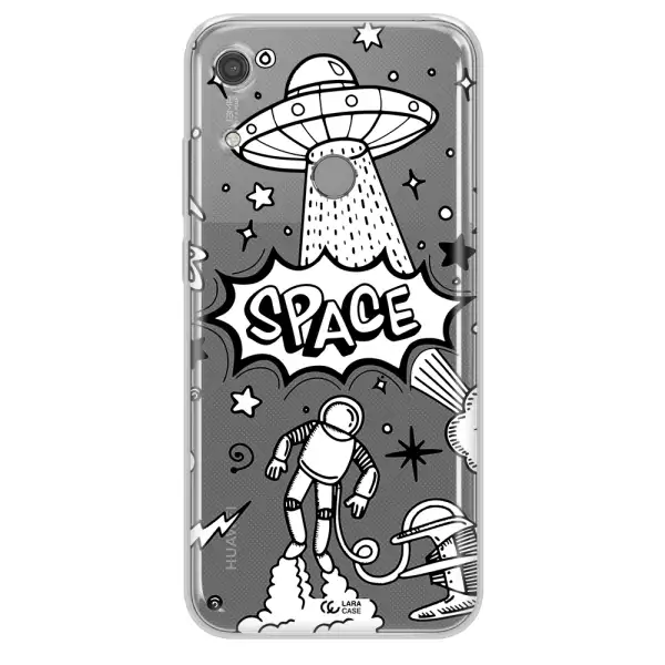 Space Poster Huawei Y6S Clear TPU Case