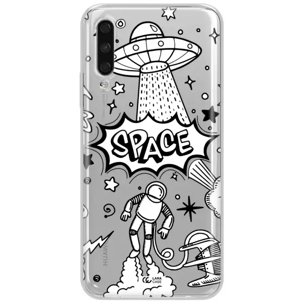 Space Poster Huawei Y9S Clear Tpu Case