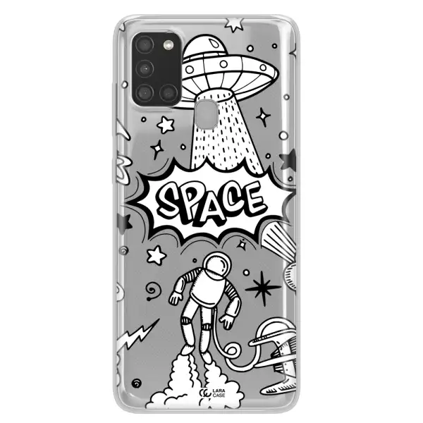Space Poster Samsung A21S Clear TPU Case