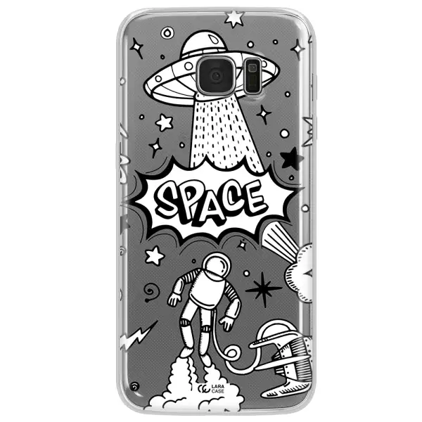 Space Poster Samsung S7 Edge Clear TPU Case