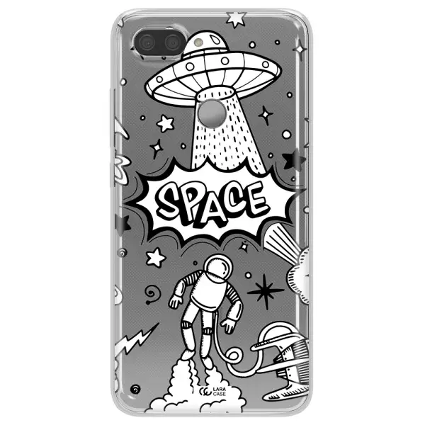 Space Poster Xiaomi Mi 8 Lite Clear TPU Case