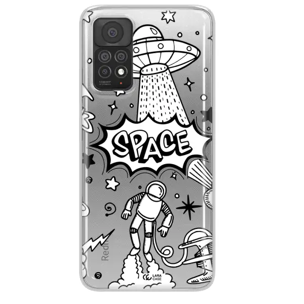Space Poster Xiaomi Note 11 Pro Clear TPU Case