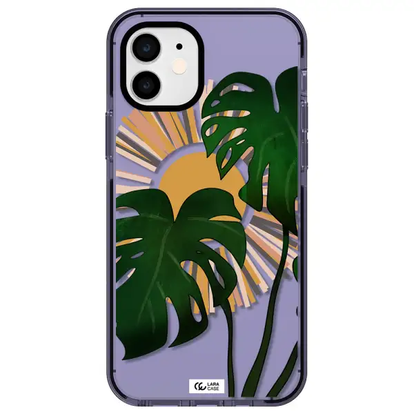 Monstera Leaf Apple iPhone 11 impact Lilac Case