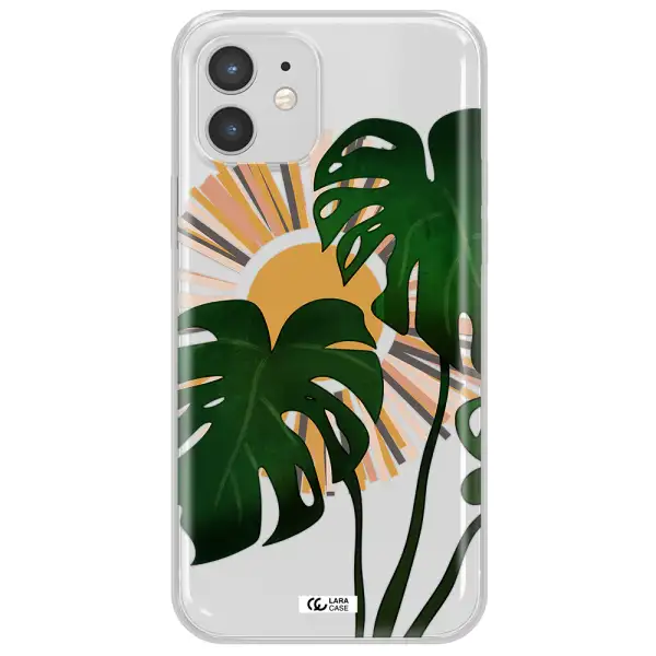 Monstera Leaf Apple iPhone 12 Clear TPU Case