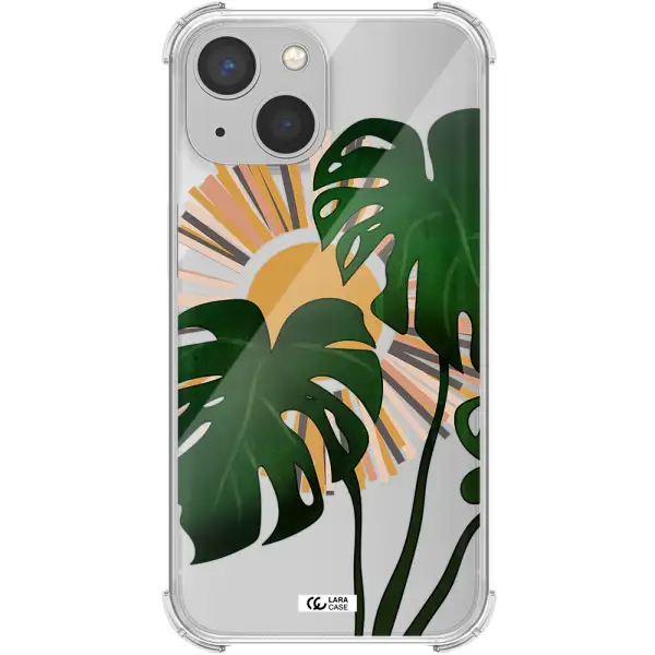 Monstera Leaf Apple iPhone 13 mini Clear PC Case