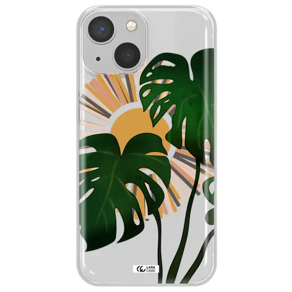 Monstera Leaf Apple iPhone 13 mini Clear TPU Case