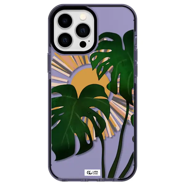 Monstera Leaf Apple iPhone 13 Pro Max impact Lilac Case