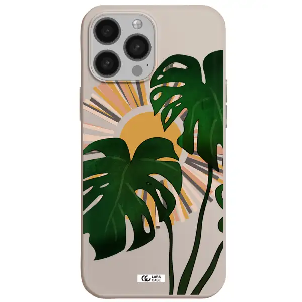 Monstera Leaf Apple iPhone 13 Pro Silicone Stone Case