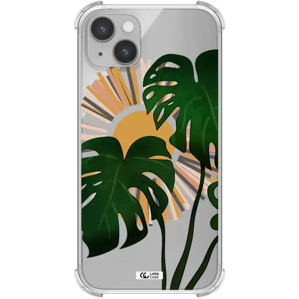 Monstera Leaf Apple iPhone 14 Clear PC Case