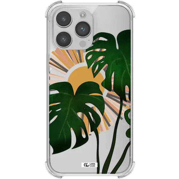 Monstera Leaf Apple iPhone 14 pro Clear PC Case