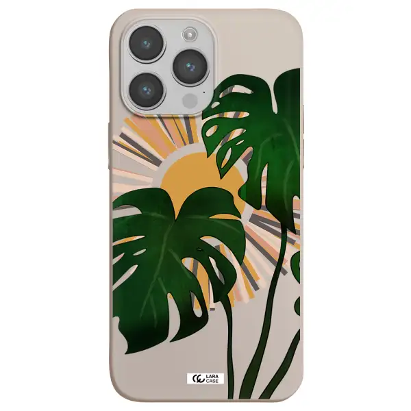 Monstera Leaf Apple iPhone 14 pro Silicone Stone Case