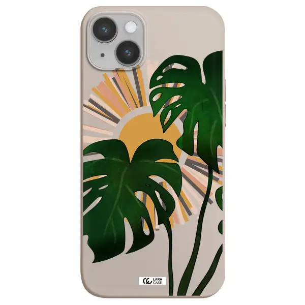 Monstera Leaf Apple iPhone 14 Silicone Stone Case