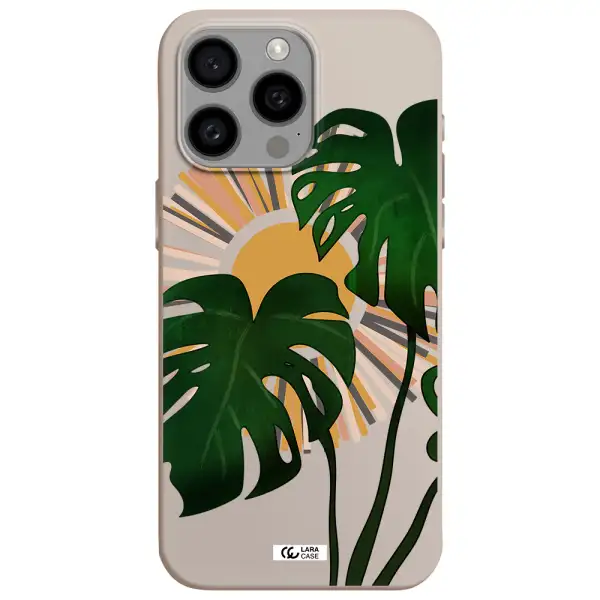 Monstera Leaf Apple Iphone 15 Pro max Silicone Stone Case