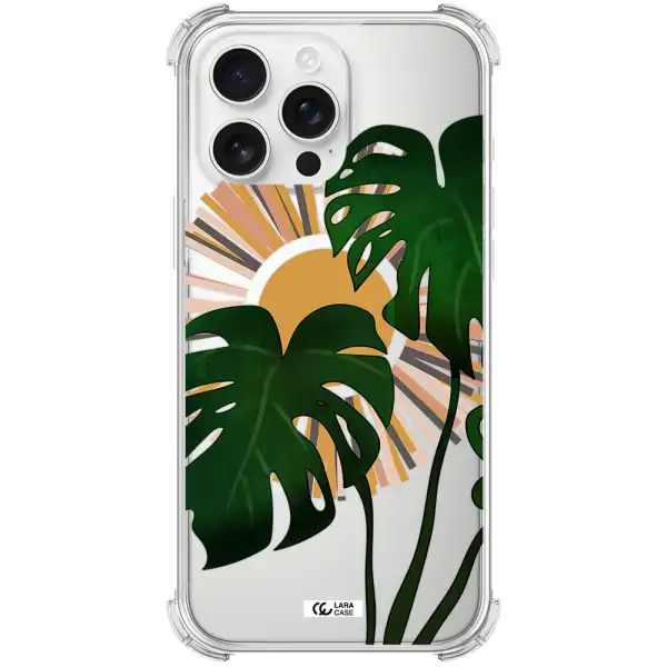Monstera Leaf Apple Iphone 16 Pro Max Clear Pc Case