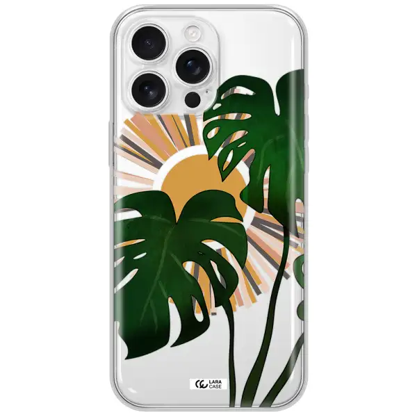 Monstera Leaf Apple Iphone 16 Pro Max Clear Tpu Case